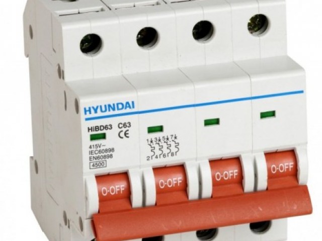 Mcb HyunDai HiBD125 (4P) 63-125A 10kA